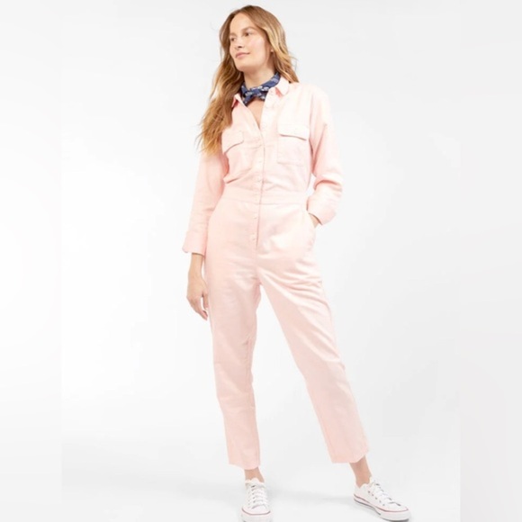 Outerknown S.E.A.‎ Summer Peony long sleeve button front jumpsuit size XS new - Picture 1 of 7